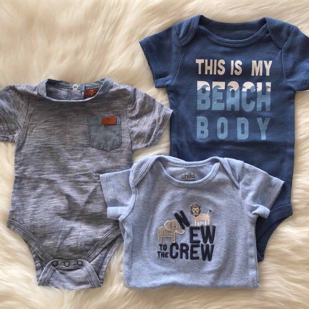 Lot of 3, 3-6M Onesies